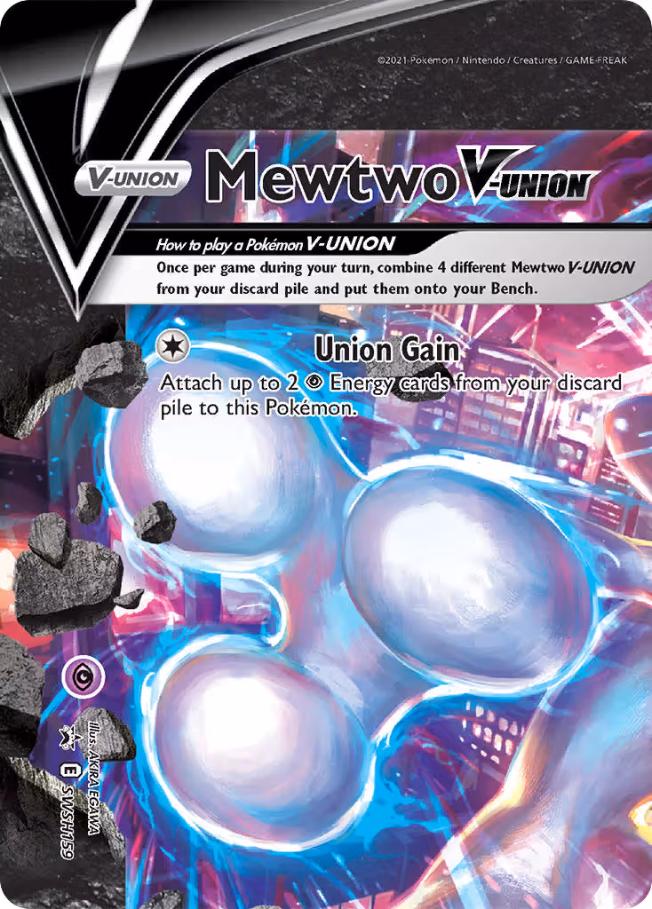 Mewtwo V-UNION SWSH159 Pokemon card