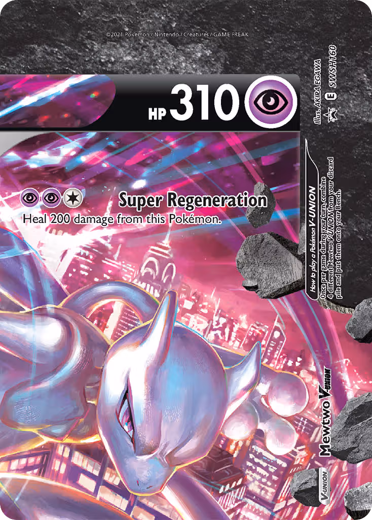 Mewtwo V-UNION SWSH160 Pokemon card