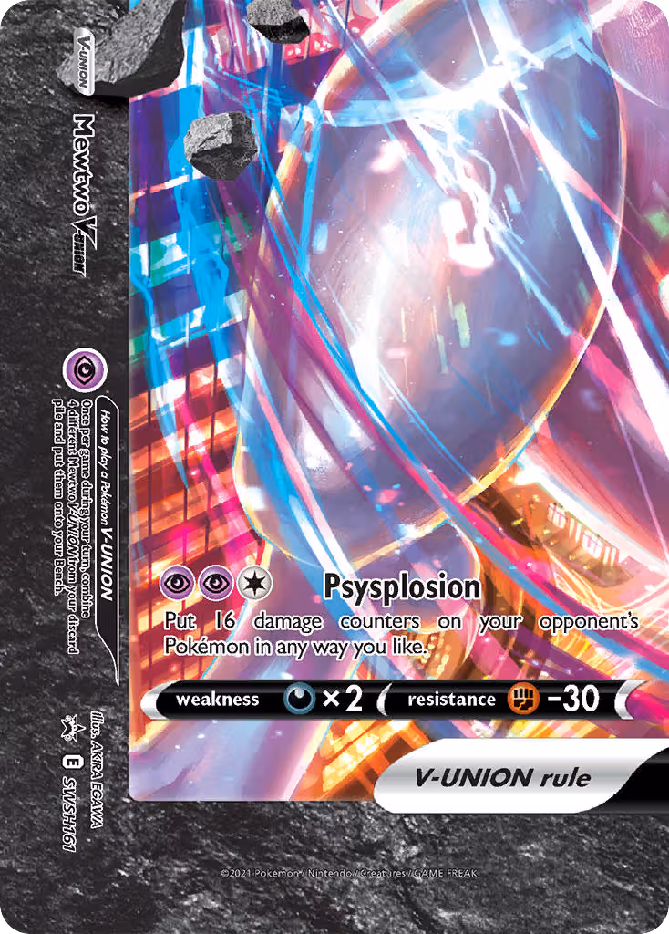 Mewtwo V-UNION SWSH161 Pokemon card