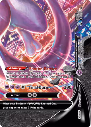 Mewtwo V-UNION SWSH162 Pokemon card