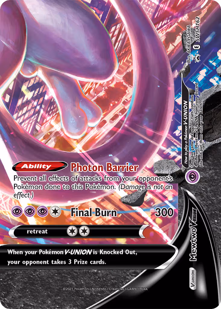 Mewtwo V-UNION SWSH162 Pokemon card