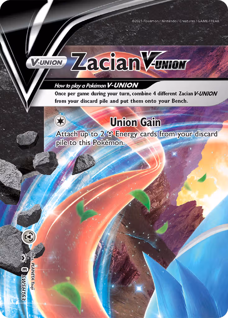 Zacian V-UNION SWSH163 Pokemon card