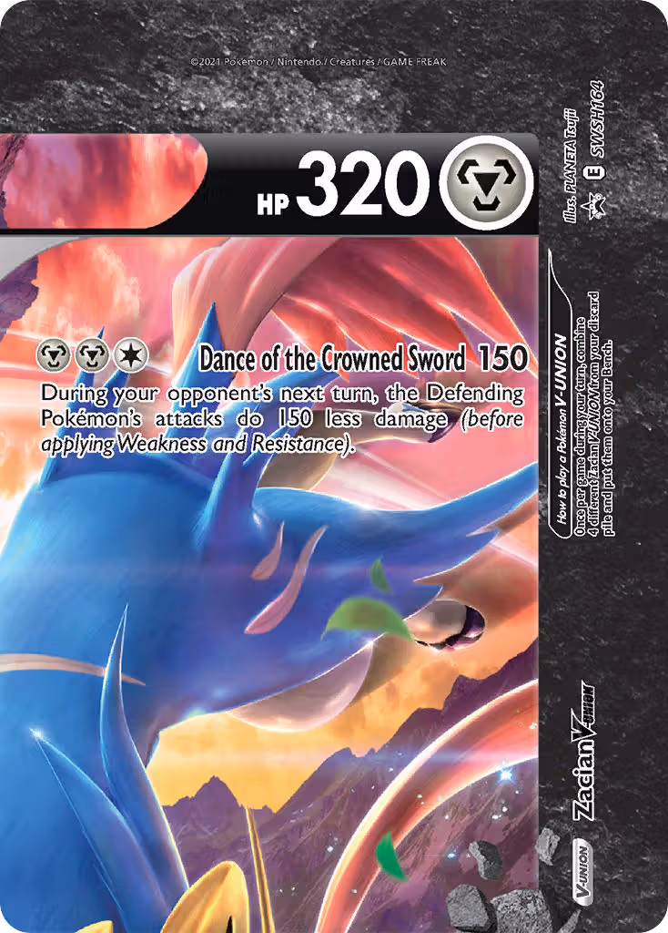 Zacian V-UNION SWSH164 Pokemon card