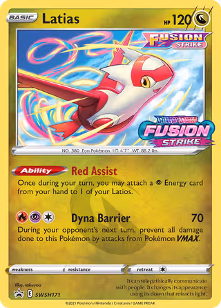 Latias SWSH171 Pokemon card