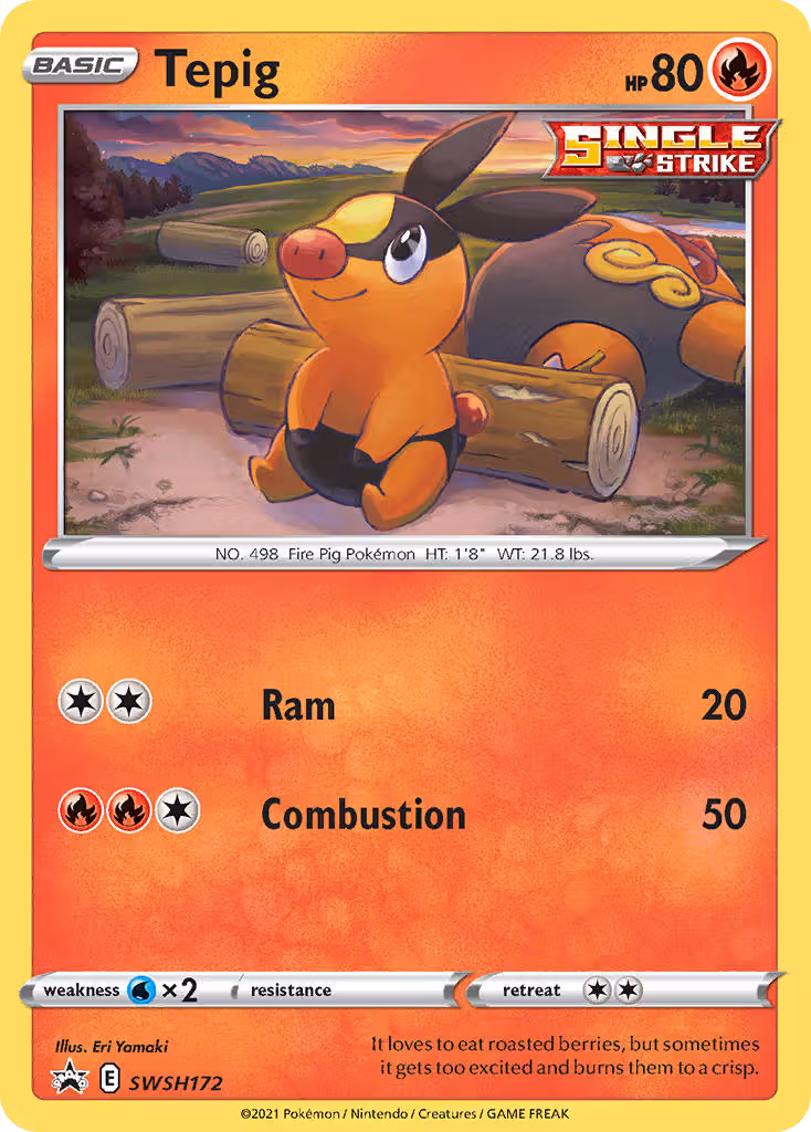 Tepig SWSH172 Pokemon card