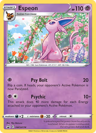 Espeon SWSH174 Pokemon card