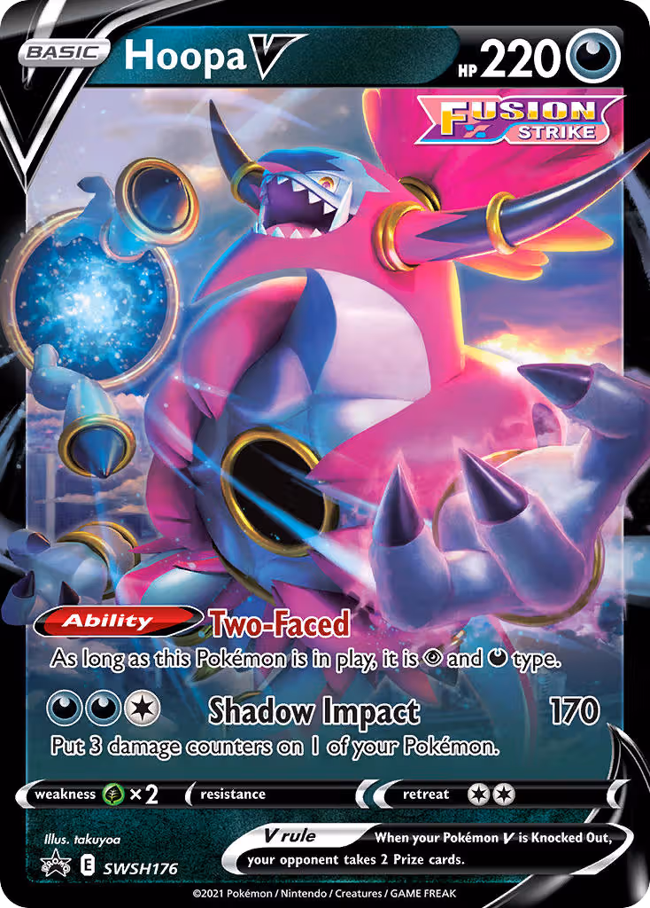 Hoopa V SWSH176 Pokemon card