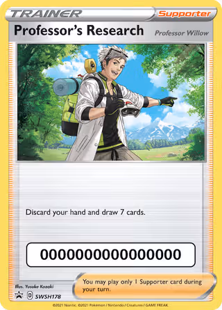 Professor's Research SWSH178 Pokemon card