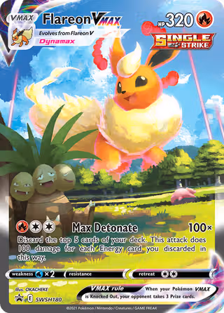 Flareon VMAX SWSH180 Pokemon card