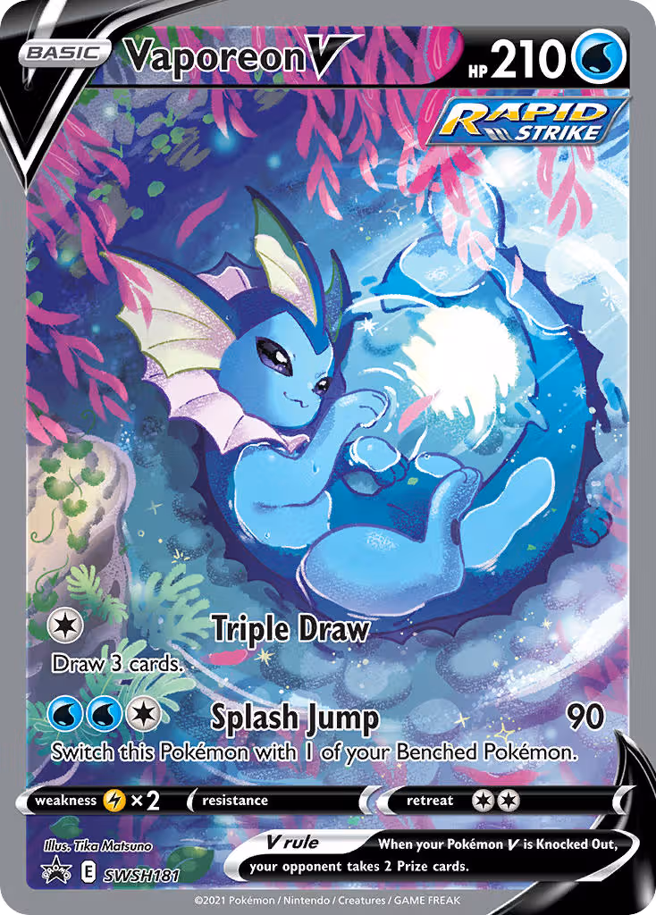 Vaporeon V SWSH181 Pokemon card