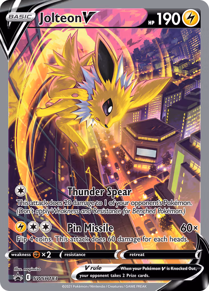 Jolteon V SWSH183 Pokemon card