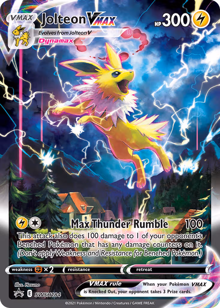 Jolteon VMAX SWSH184 Pokemon card