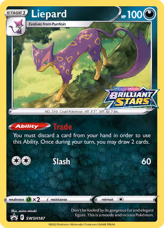 Liepard SWSH187 Pokemon card