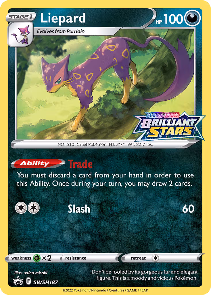 Liepard SWSH187 Pokemon card