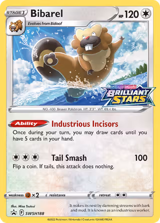 Bibarel SWSH188 Pokemon card
