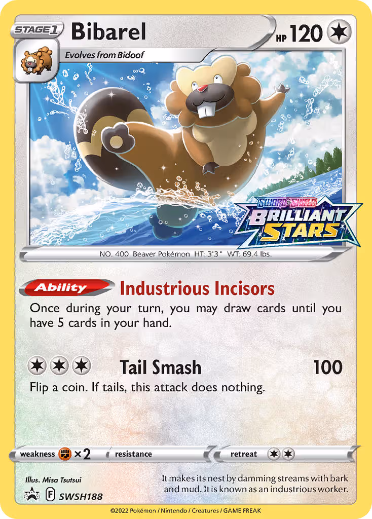 Bibarel SWSH188 Pokemon card