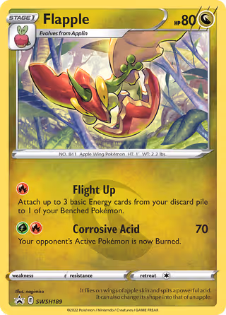 Flapple SWSH189 Pokemon card