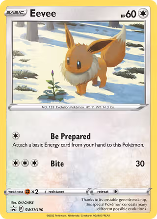 Eevee SWSH190 Pokemon card
