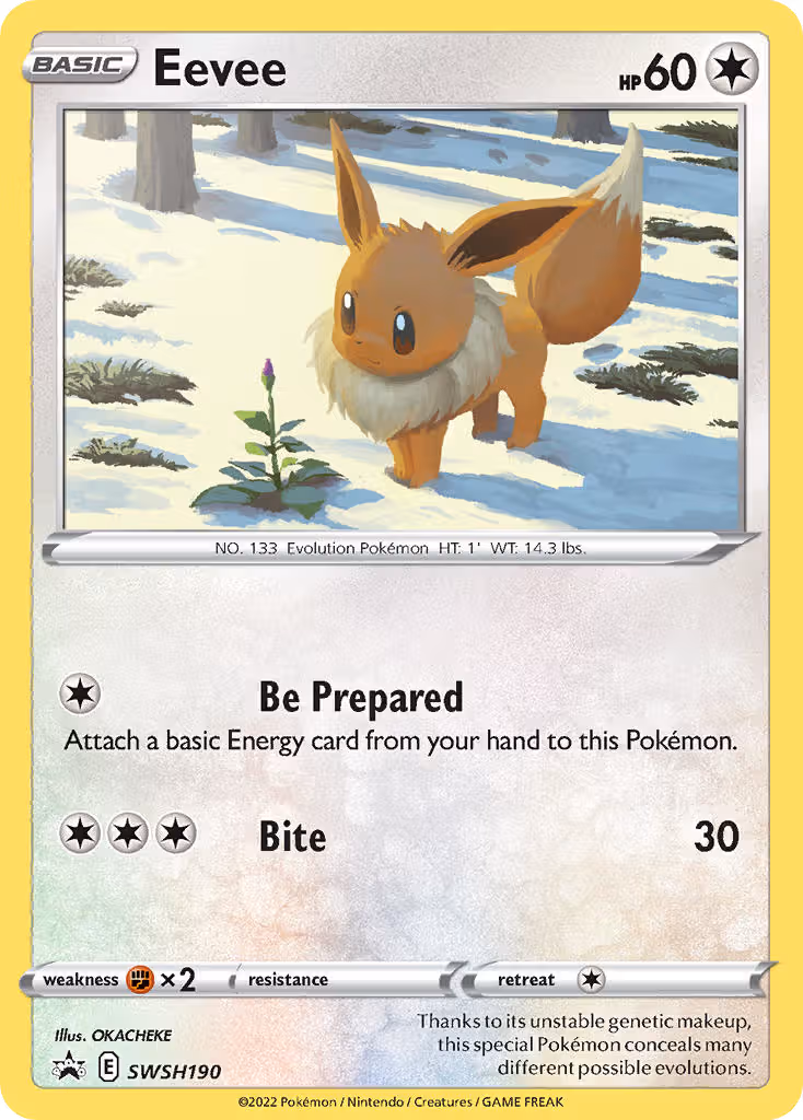 Eevee SWSH190 Pokemon card