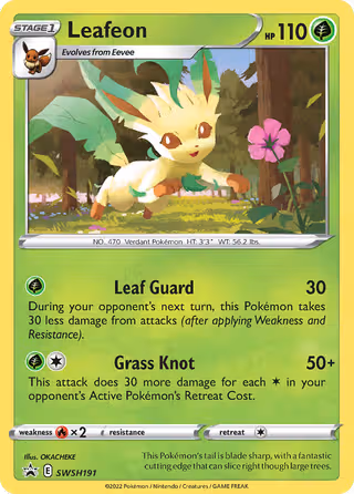 Leafeon SWSH191 Pokemon card