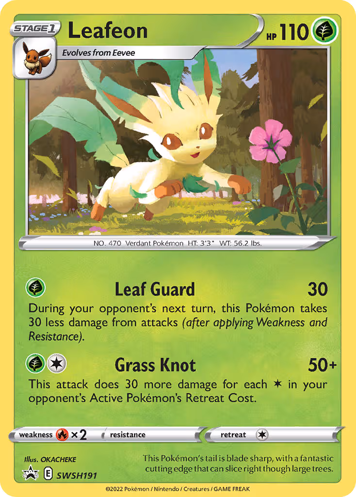 Leafeon SWSH191 Pokemon card