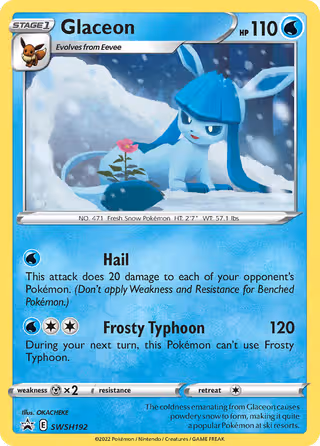 Glaceon SWSH192 Pokemon card