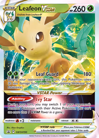 Leafeon VSTAR SWSH195 Pokemon card