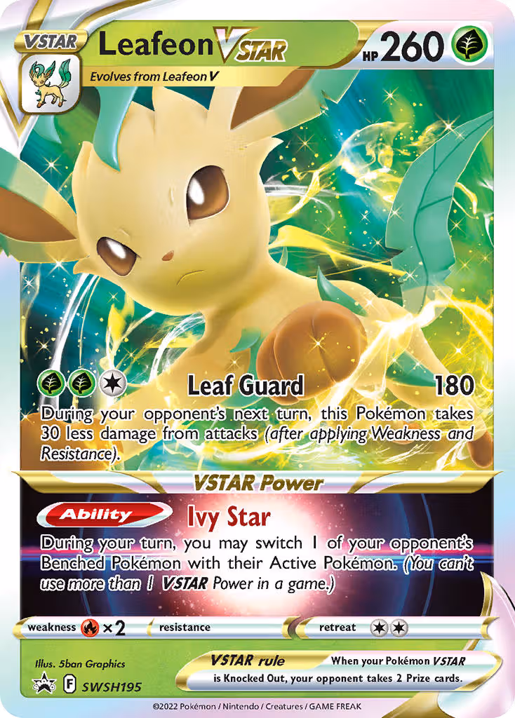 Leafeon VSTAR SWSH195 Pokemon card