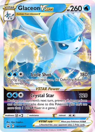 Glaceon VSTAR SWSH197 Pokemon card