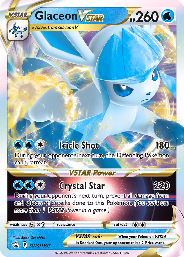 Glaceon VSTAR SWSH197 Pokemon card