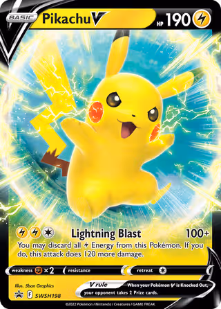 Pikachu V SWSH198 Pokemon card