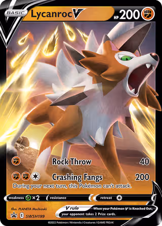 Lycanroc V SWSH199 Pokemon card
