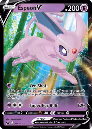 Espeon V SWSH201 Pokemon card
