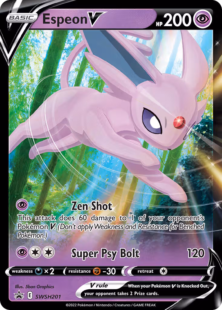 Espeon V SWSH201 Pokemon card