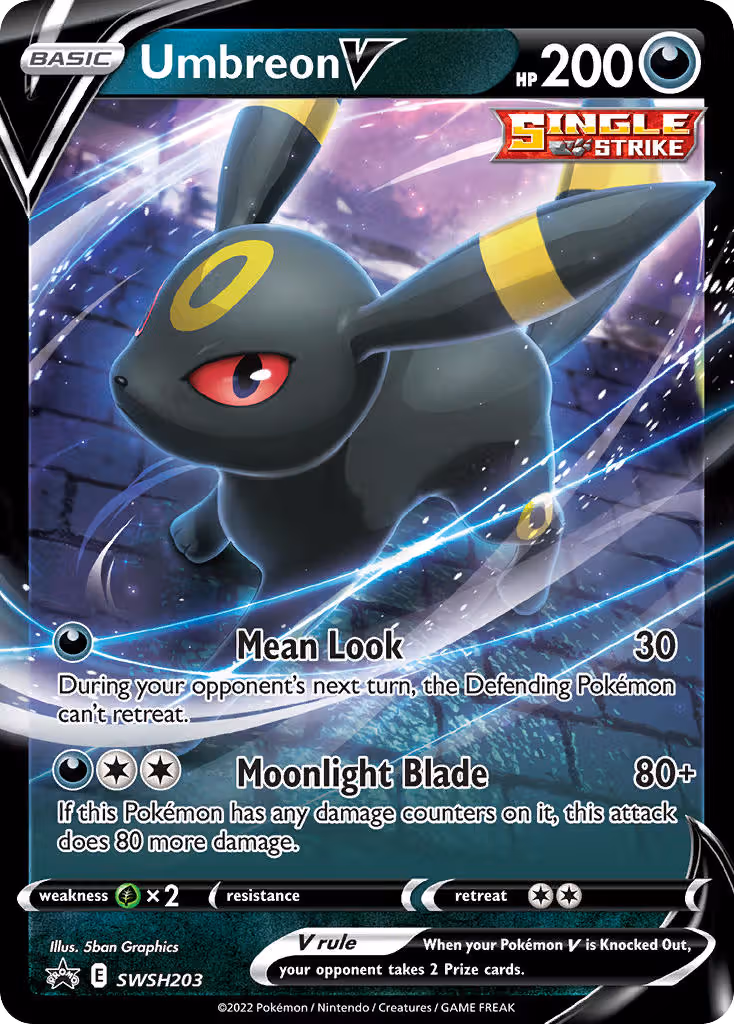 Umbreon V SWSH203 Pokemon card