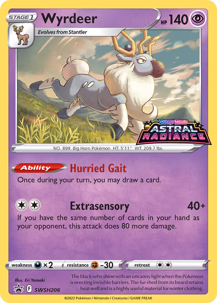 Wyrdeer SWSH206 Pokemon card
