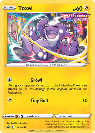 Toxel SWSH209 Pokemon card