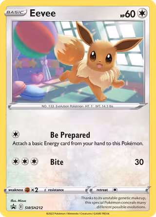 Eevee SWSH212 Pokemon card