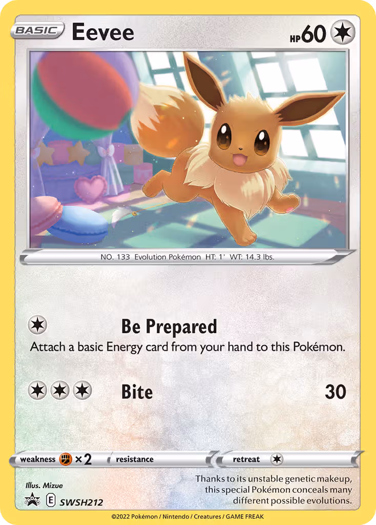 Eevee SWSH212 Pokemon card