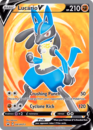 Lucario V SWSH213 Pokemon card