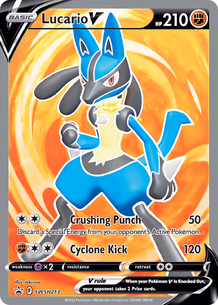 Lucario V SWSH213 Pokemon card