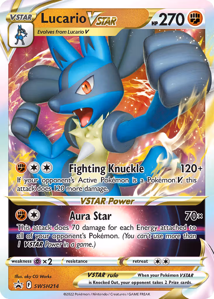 Lucario VSTAR SWSH214 Pokemon card