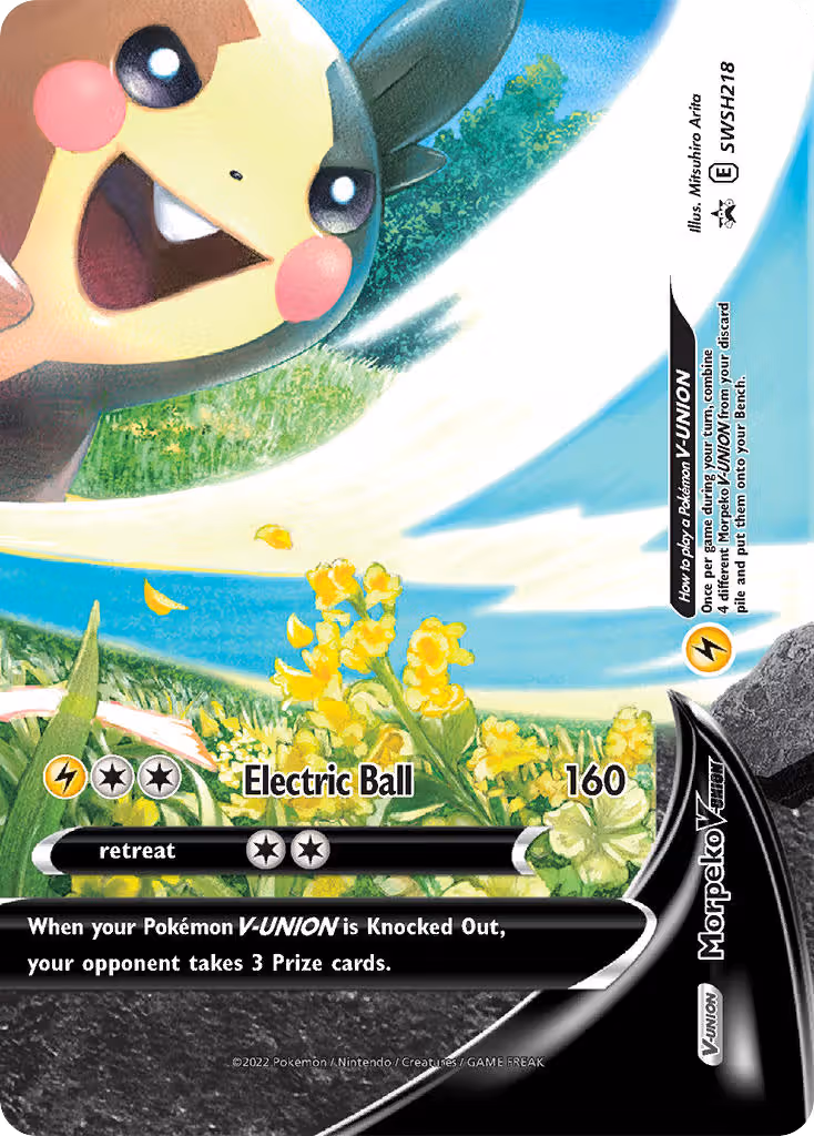 Morpeko V-UNION SWSH218 Pokemon card