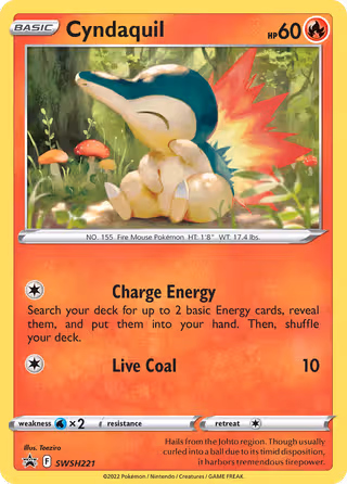 Cyndaquil SWSH221 Pokemon card