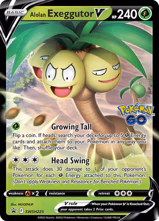 Alolan Exeggutor V SWSH225 Pokemon card