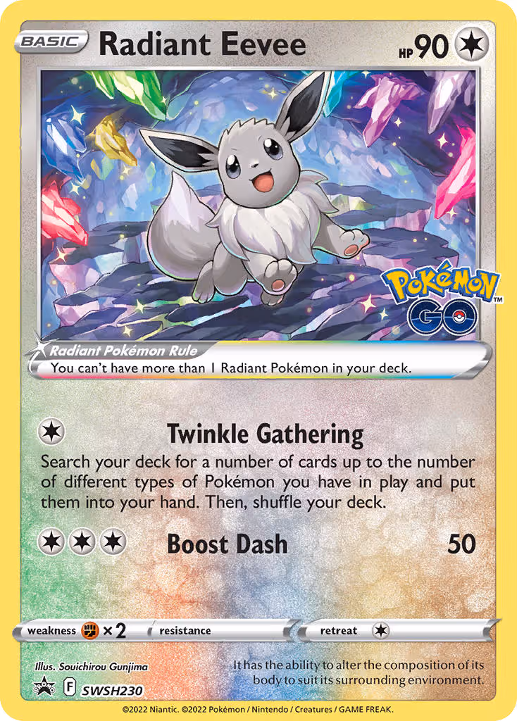 Radiant Eevee SWSH230 Pokemon card