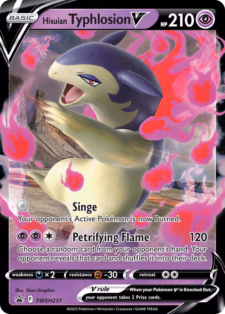 Hisuian Typhlosion V SWSH237 Pokemon card