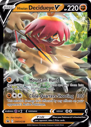 Hisuian Decidueye V SWSH238 Pokemon card