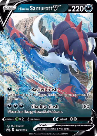 Hisuian Samurott V SWSH239 Pokemon card
