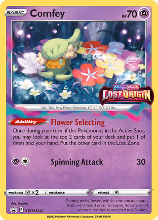 Comfey SWSH242 Pokemon card